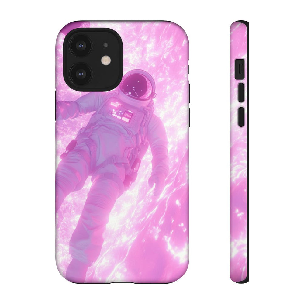 Astronaut Zwevend bij Roze Plasmastraal