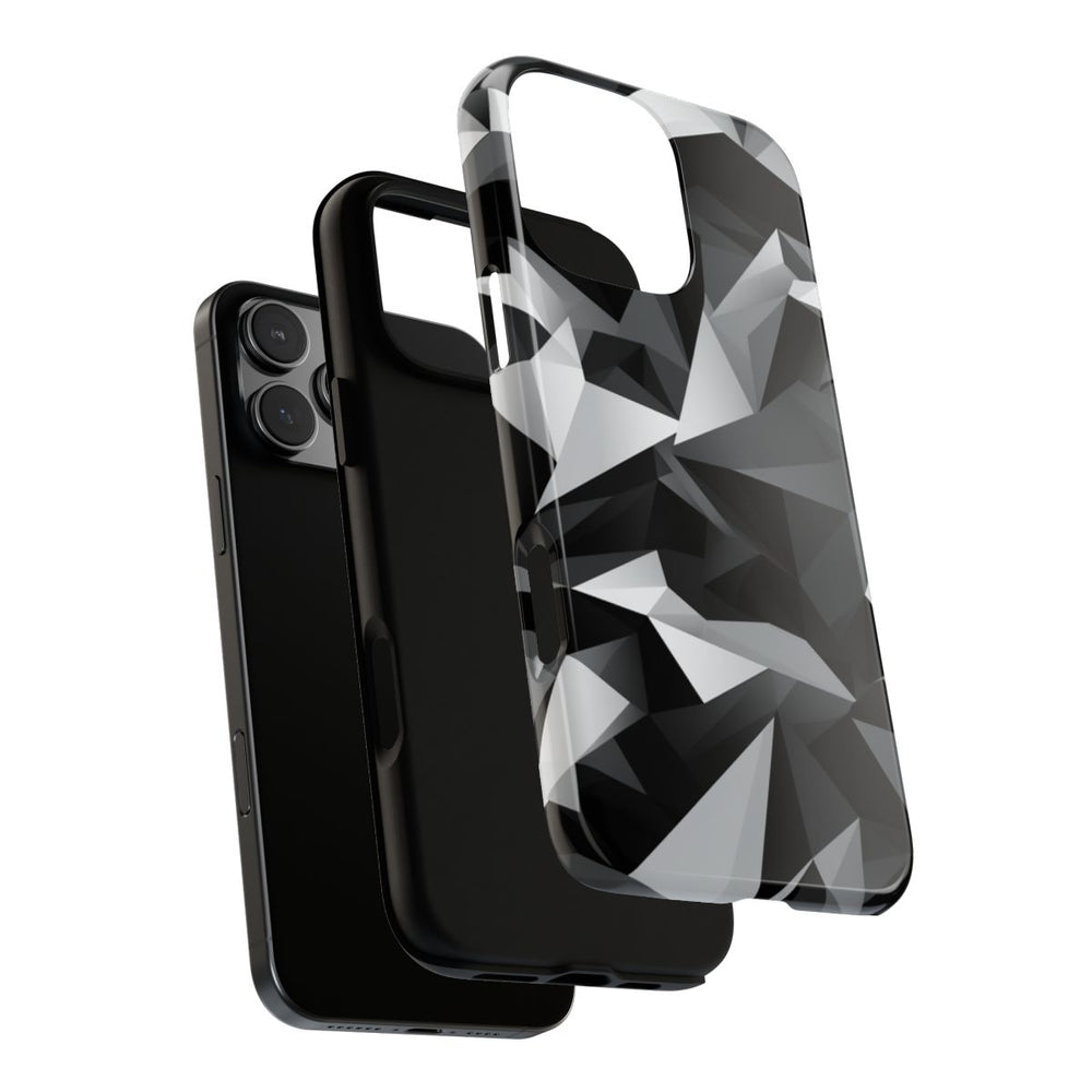 Zwart-Grijs Geometrisch Abstract Patroon