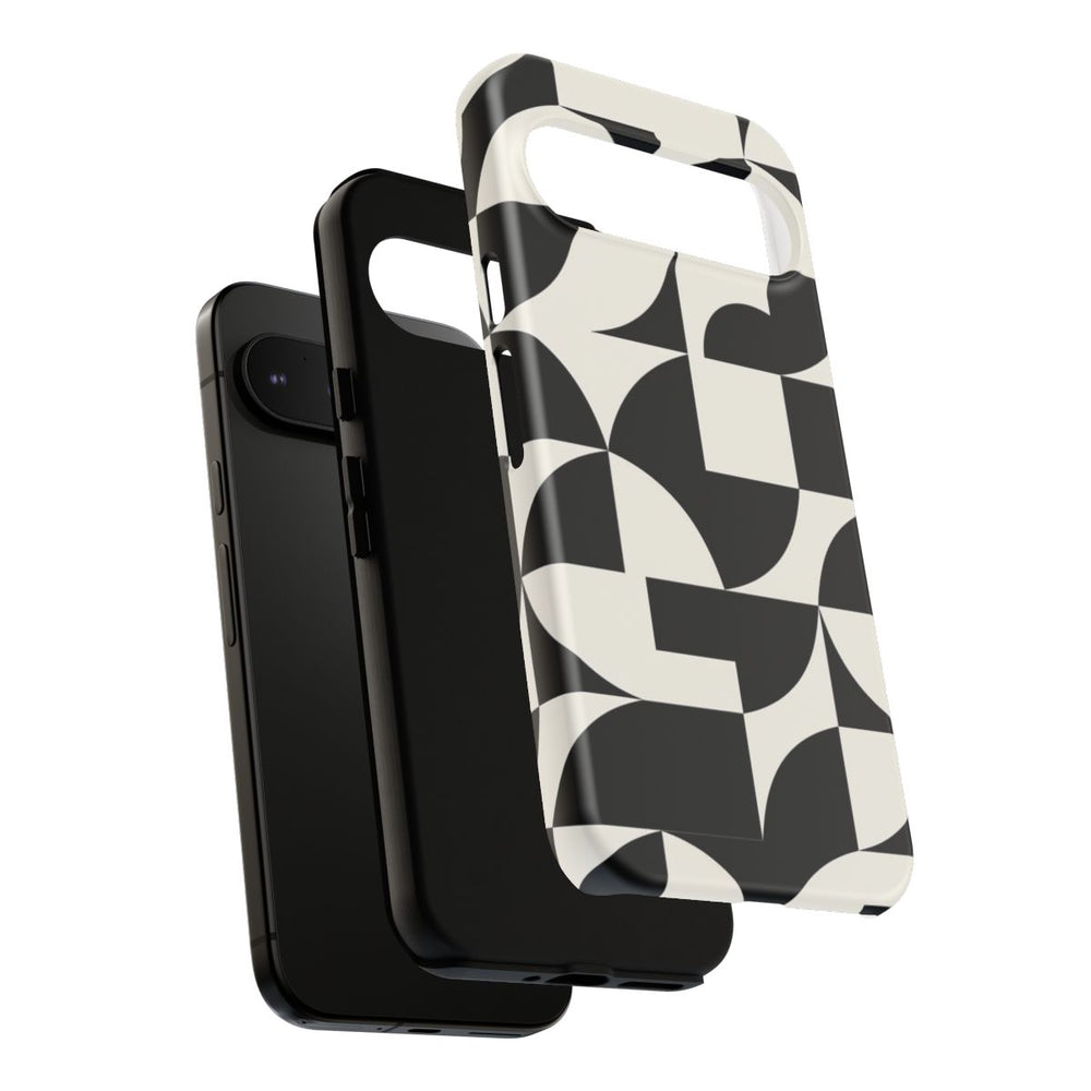 Zwart-Wit Geometrisch Abstract Patroon