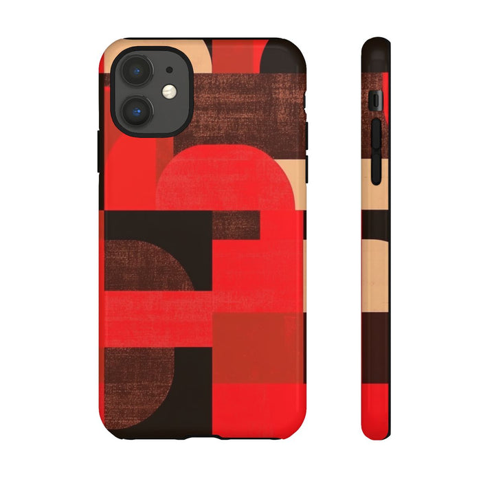 Rood-Bruin Geometrisch Abstract