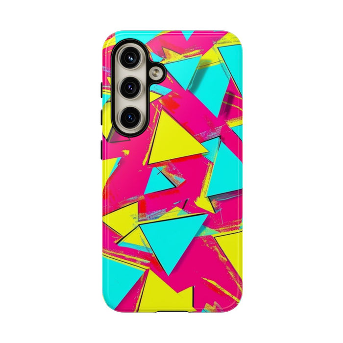 Neon Driehoeken Abstract Patroon