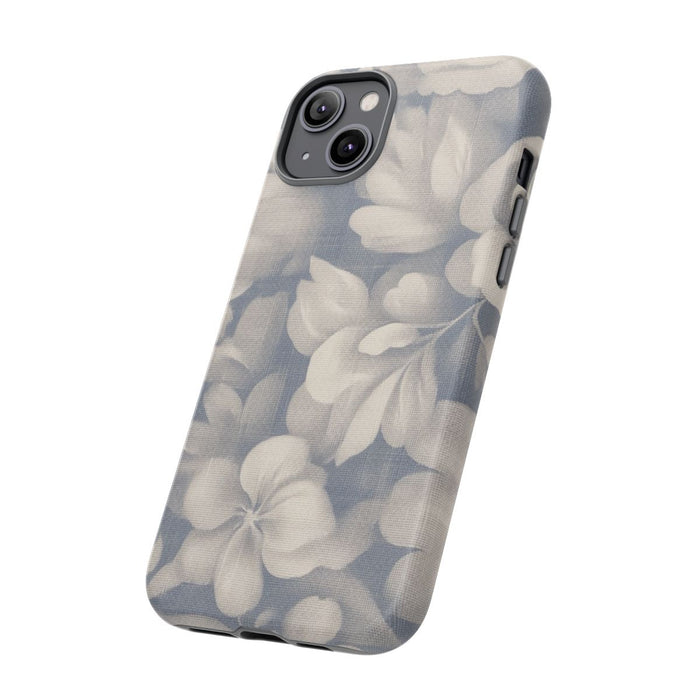 Vintage Bloemenpatroon in Blauw en Beige