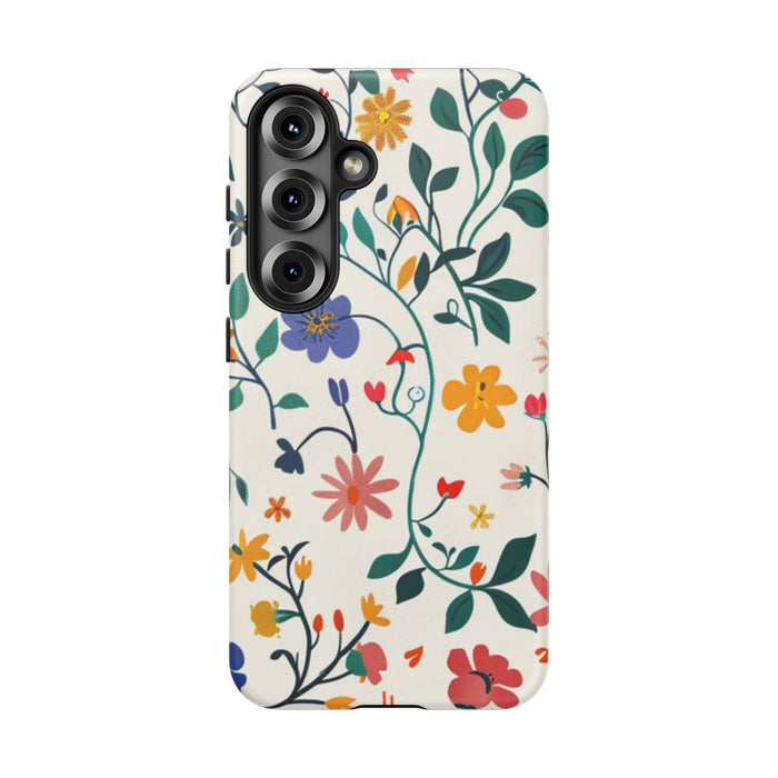 Kleurrijk Bloemenpatroon met Klimop