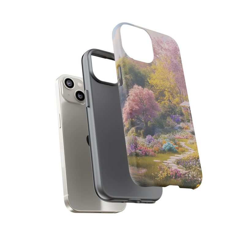 Bloemrijke Tuin met Waterval