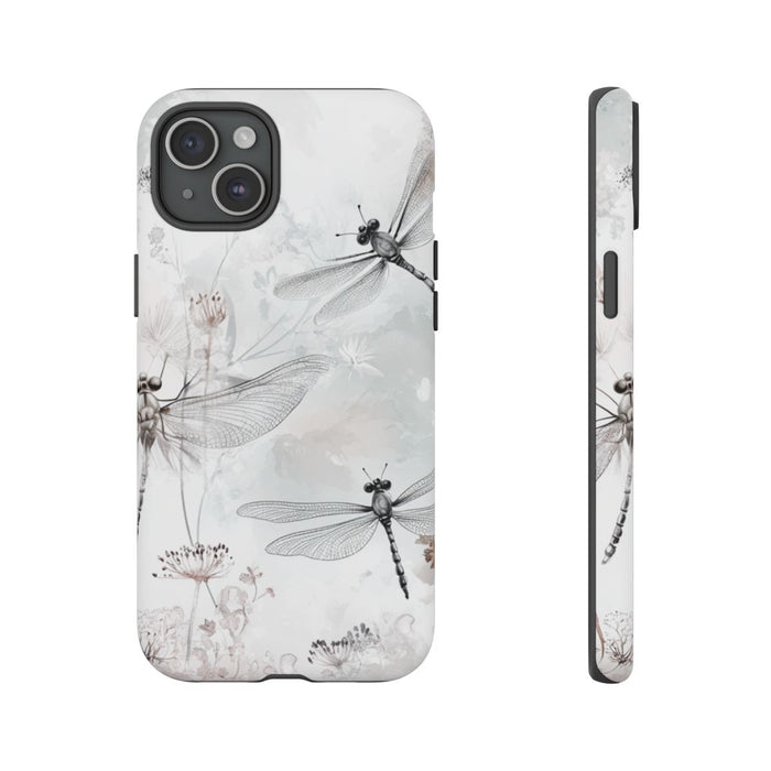 Fijne Libellen en Bloemmotief in Waterverf