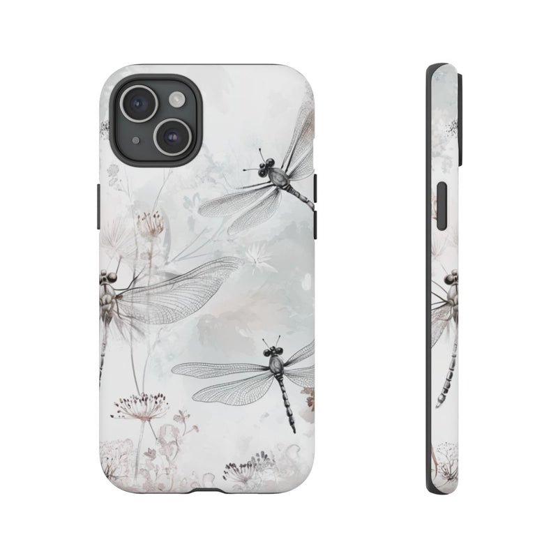 Fijne Libellen en Bloemmotief in Waterverf