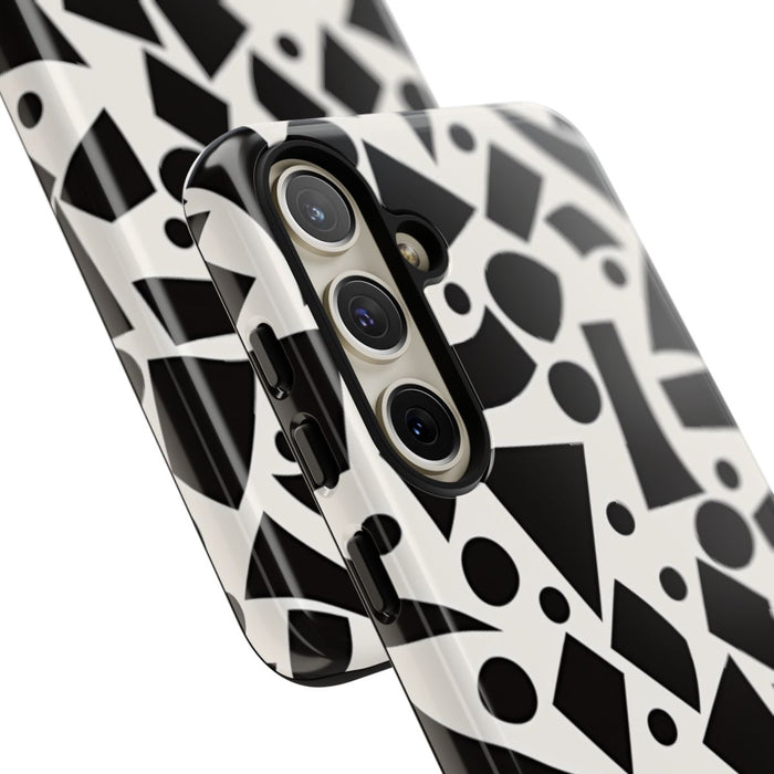 Zwart-Wit Geometrisch Abstract Patroon