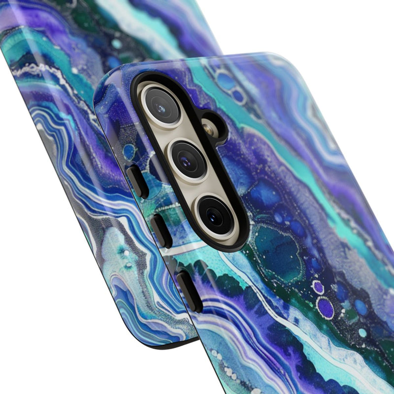 Blauw en Paars Geode-Wervelpatroon