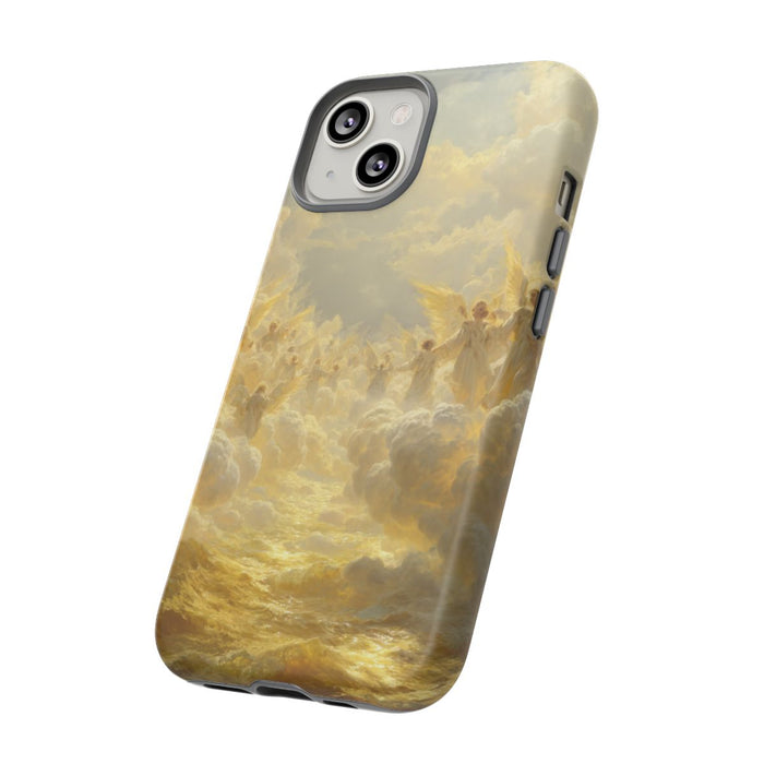 Gouden Engelen in Wolken en Zee