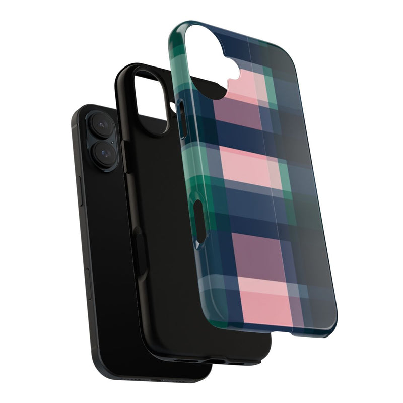 Smaragdgroen en Roze Geruit Patroon