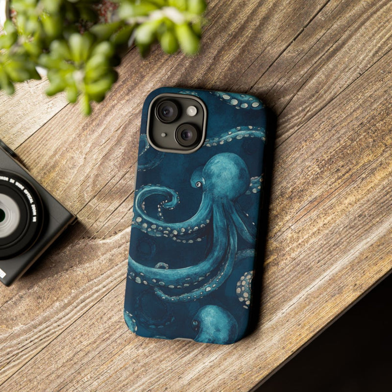 Blauw Octopuspatroon
