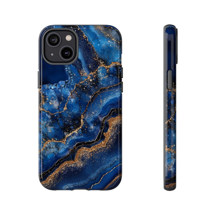 Blauw-Goud Geodepatroon