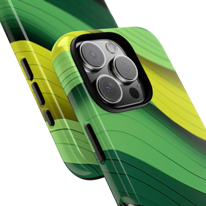 Groen-Geel Golvenpatroon