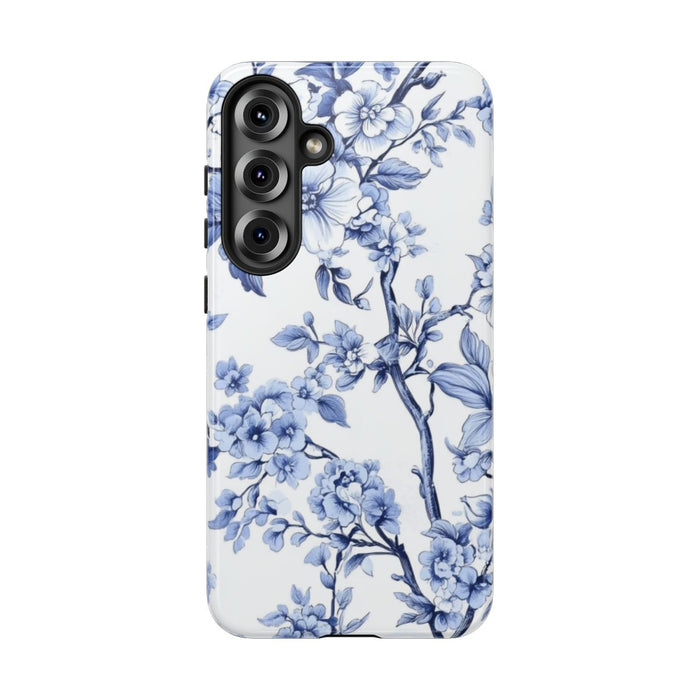 Blauw Vintage Bloemenpatroon