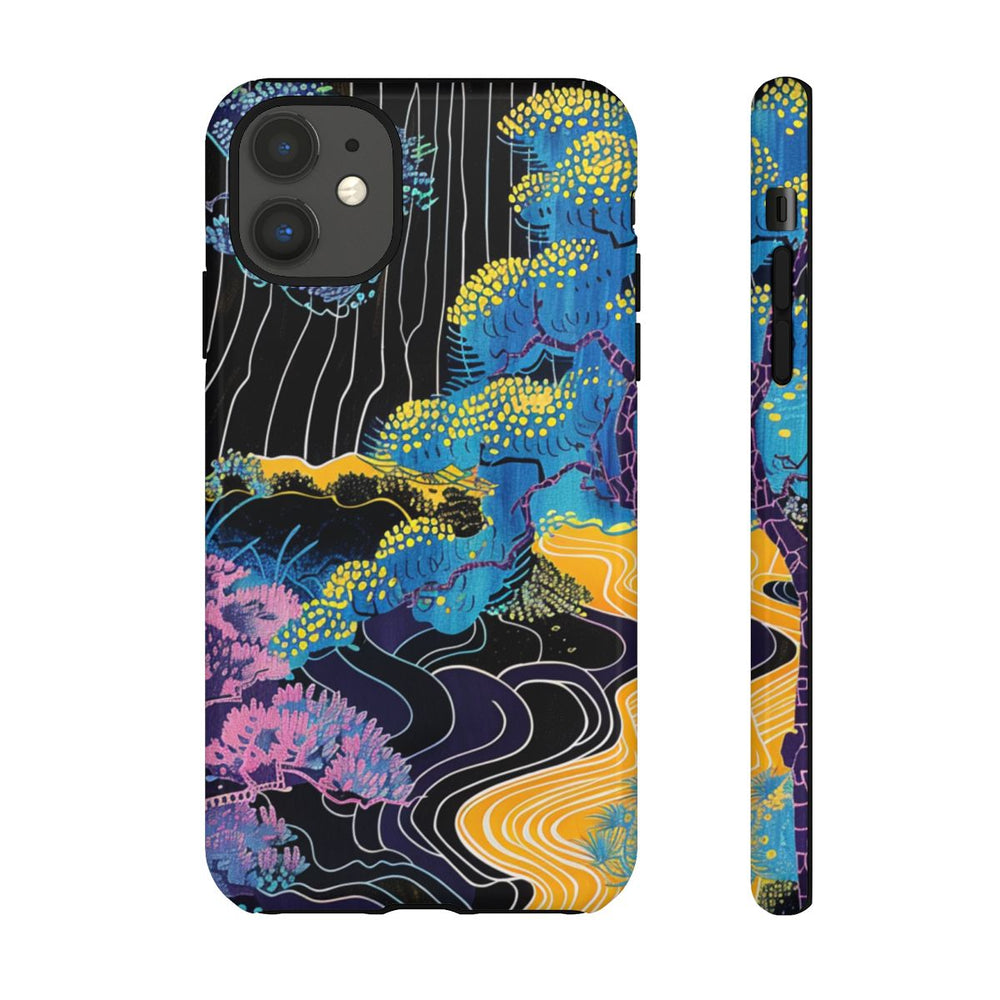 Kleurrijke Abstracte Bomen en Rivier