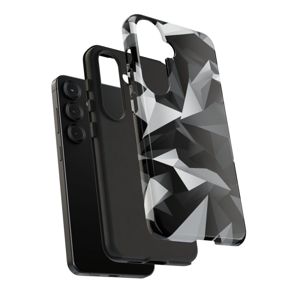 Zwart-Grijs Geometrisch Abstract Patroon