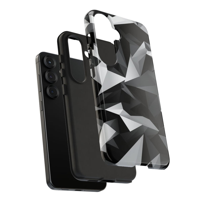 Zwart-Grijs Geometrisch Abstract Patroon
