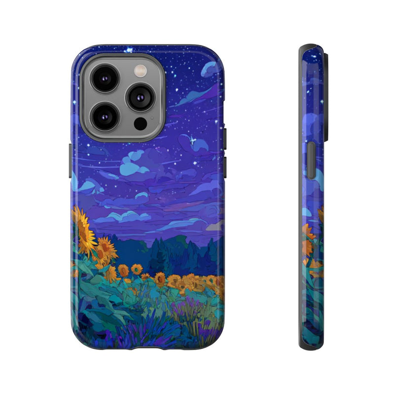 Sterrennacht Zonnebloemenveld