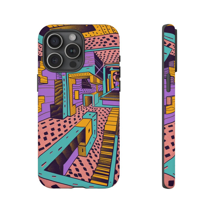 Geometrisch Abstract Patroon met Dieptewerking
