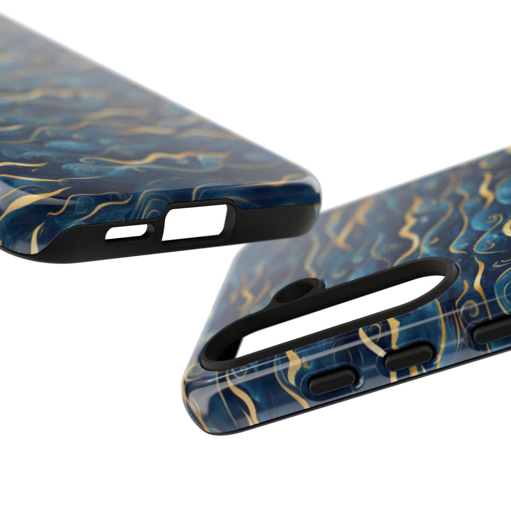 Blauw-Gouden Golfpatroon