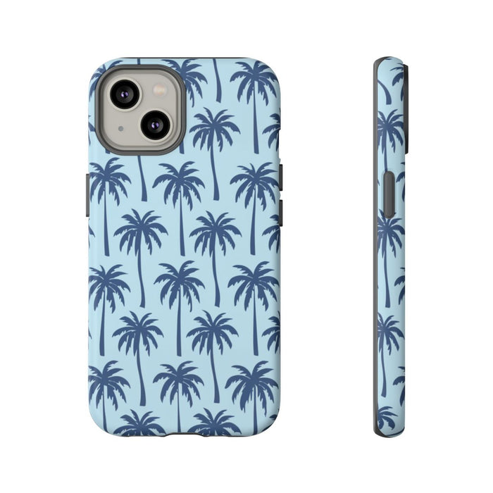 Blauw Palmbomenpatroon