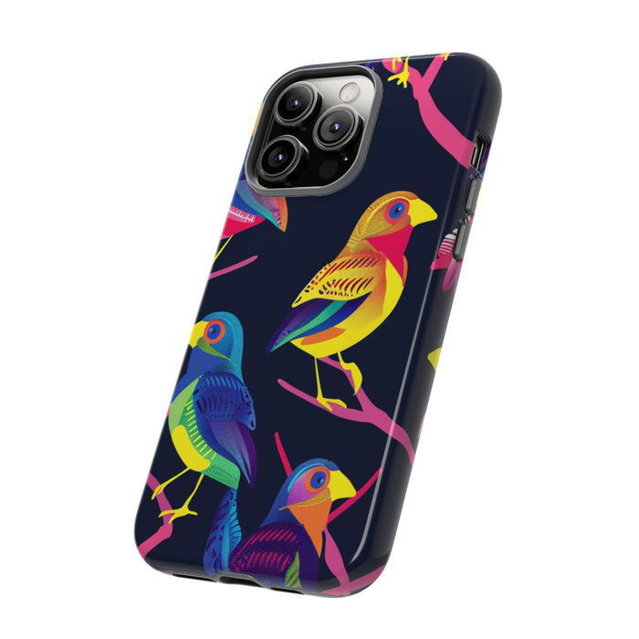 Neonkleurige Vogels op Takken