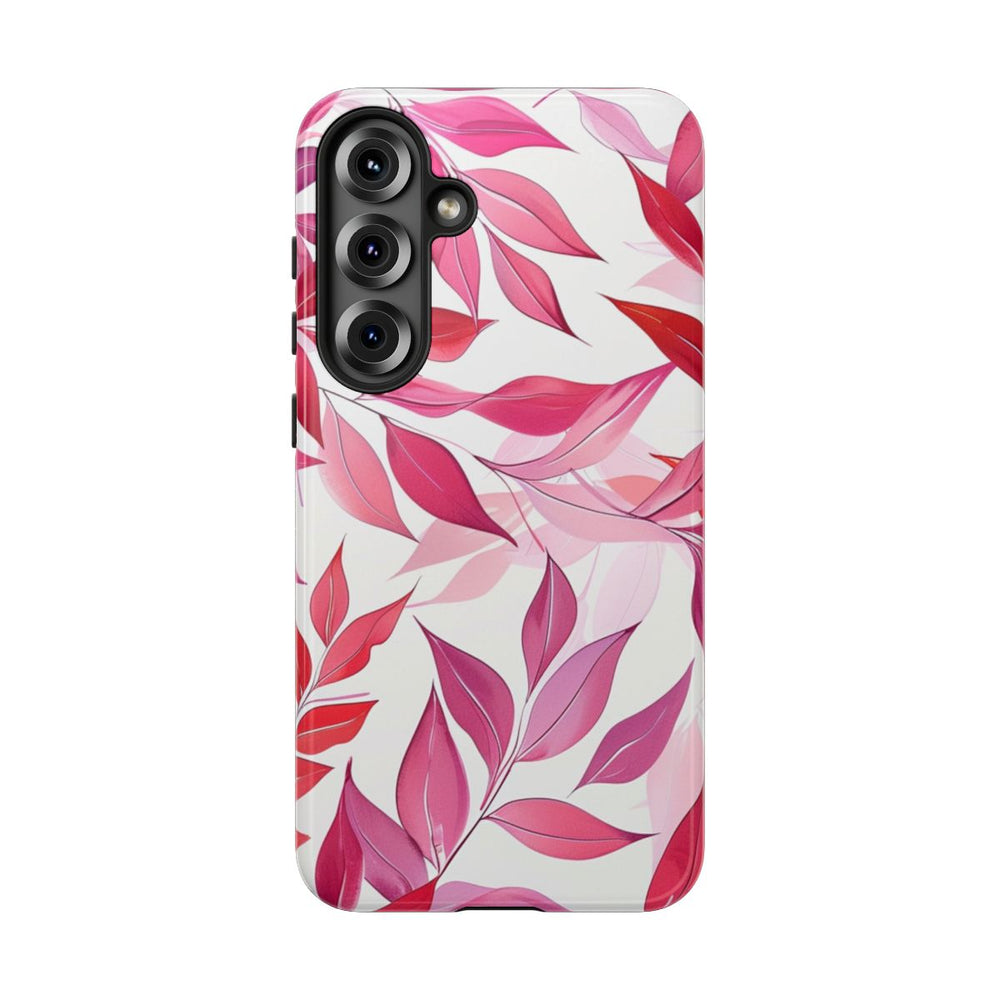 Roze en Rode Bladerenpatroon