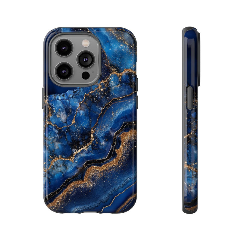 Blauw-Goud Geodepatroon