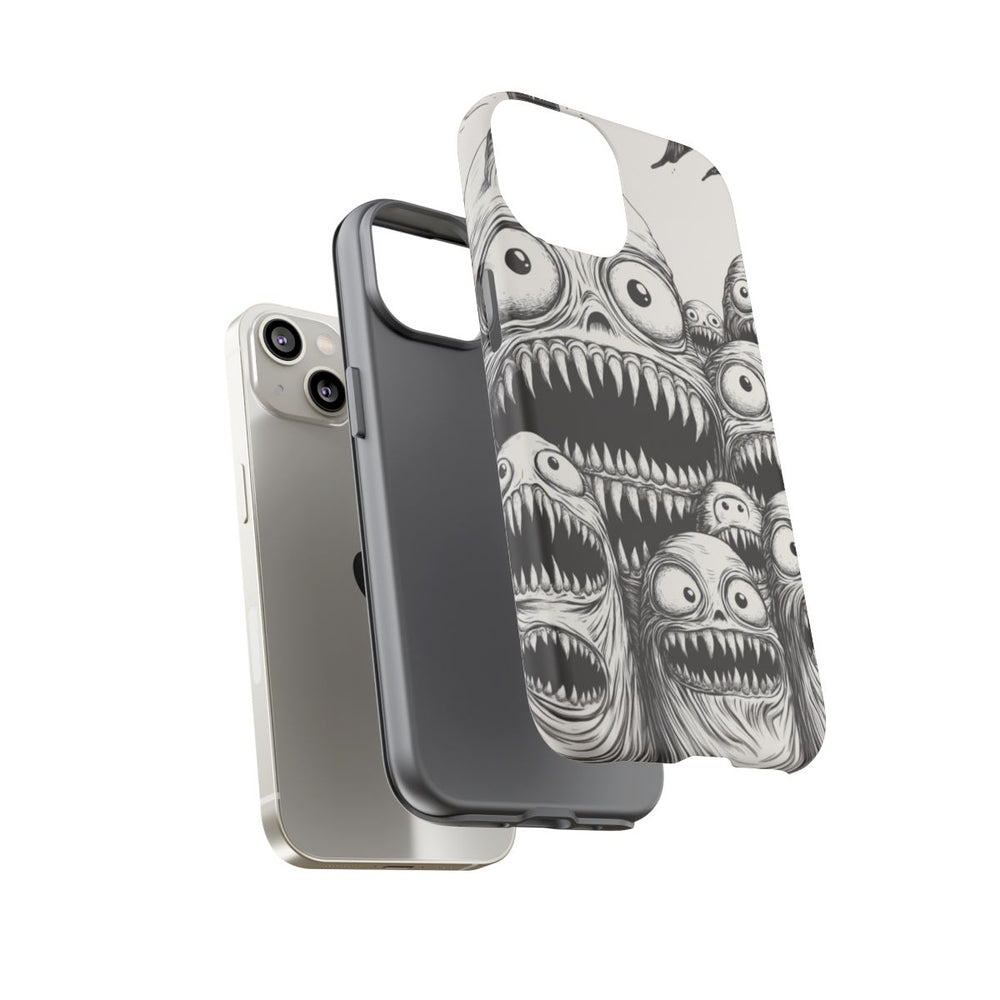 Slijmerige Monsterkoppen in Lijntekening