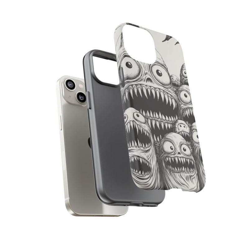 Slijmerige Monsterkoppen in Lijntekening