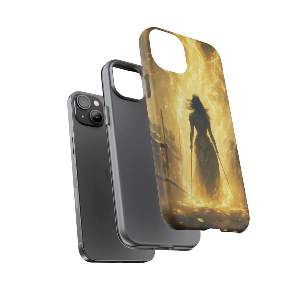 Gouden Krijgerskoningin met Kroon en Zwaarden