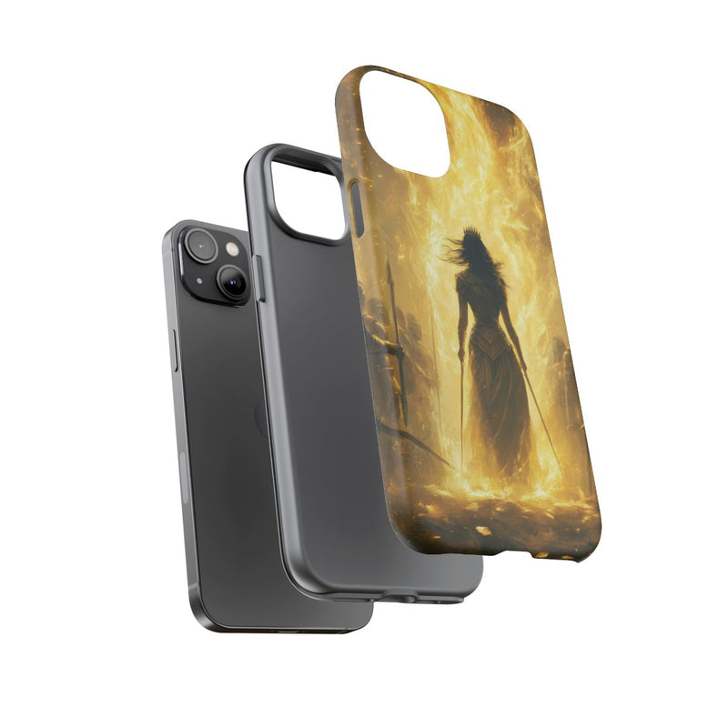 Gouden Krijgerskoningin met Kroon en Zwaarden