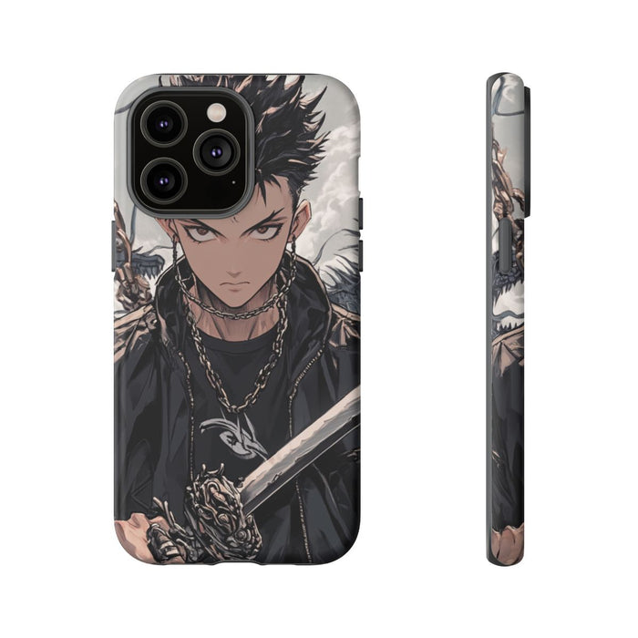 Anime Strijder met Zwaard en Draak