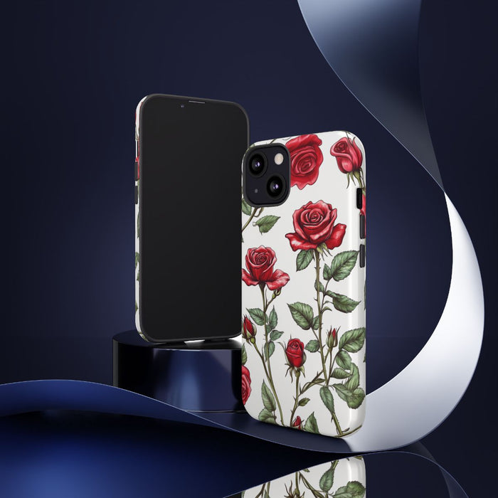 Rode Rozen Botanisch Patroon