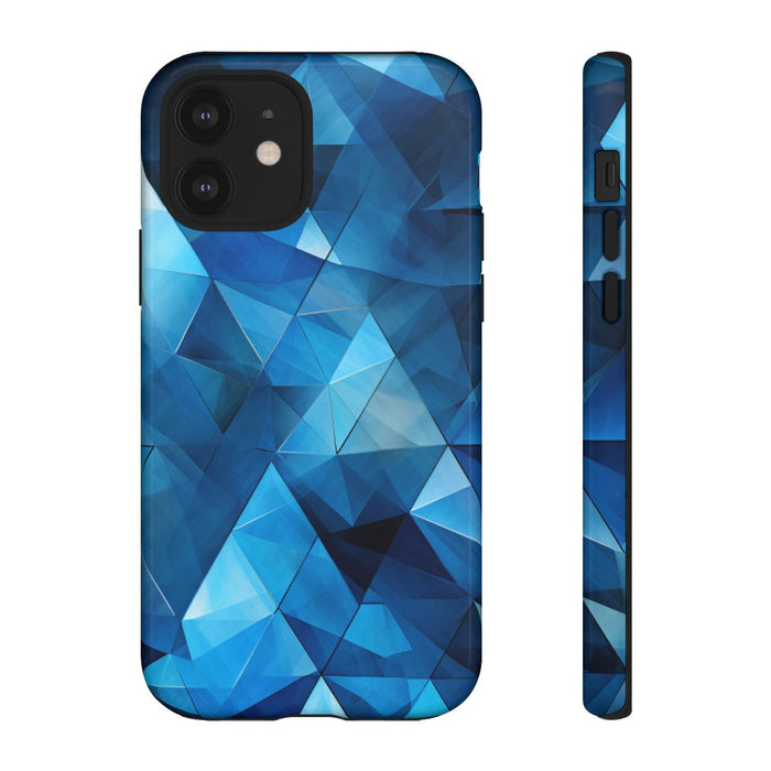 Blauw Geometrisch Driehoekenpatroon
