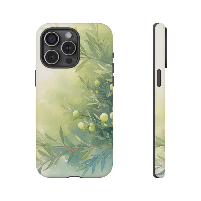 Groene Botanische Waterverf Illustratie