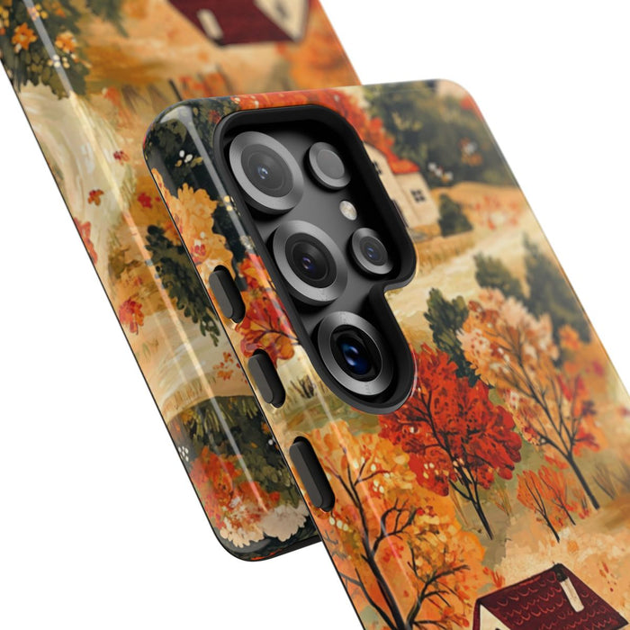 Herfstlandschap met Huizen