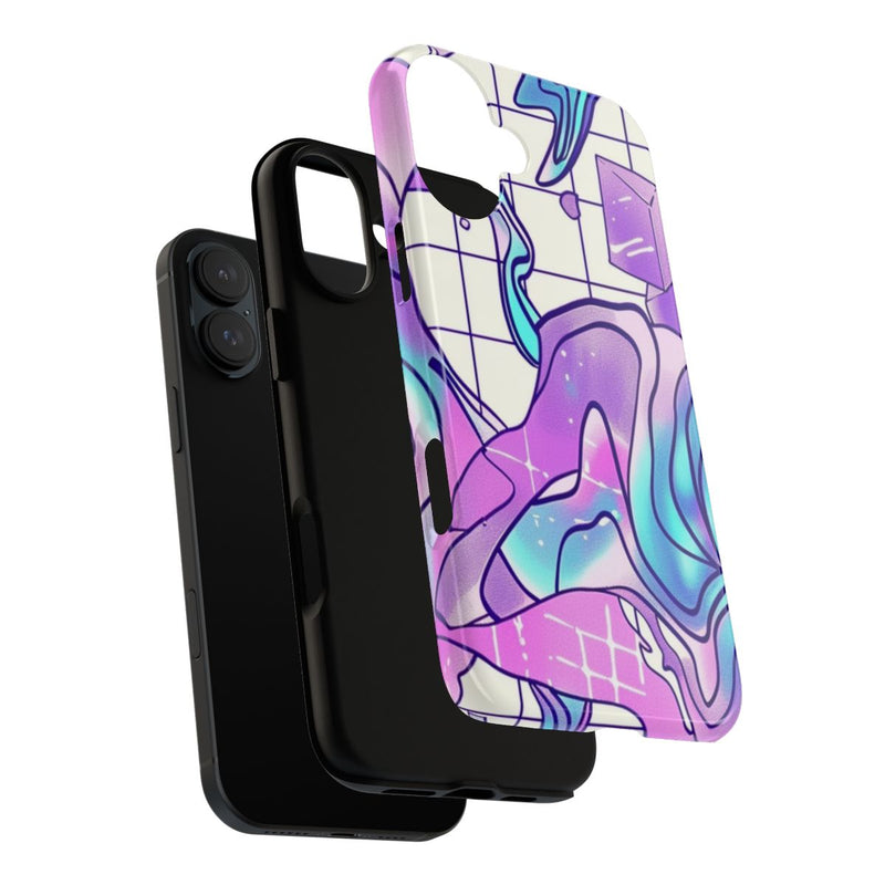 Abstract Kristal Vaporwave Patroon