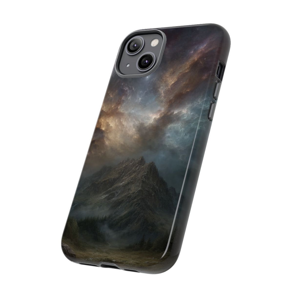 Majestueuze Bergtop Onder Indrukwekkende Nachtlucht