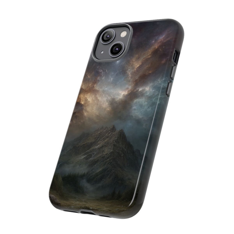 Majestueuze Bergtop Onder Indrukwekkende Nachtlucht