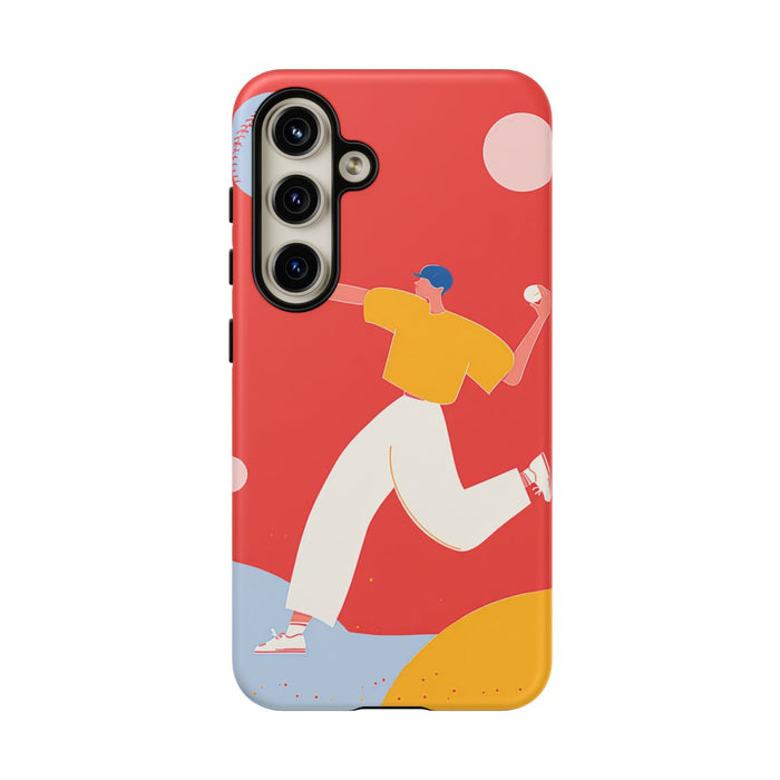 Minimalistische Honkbalspeler Illustratie