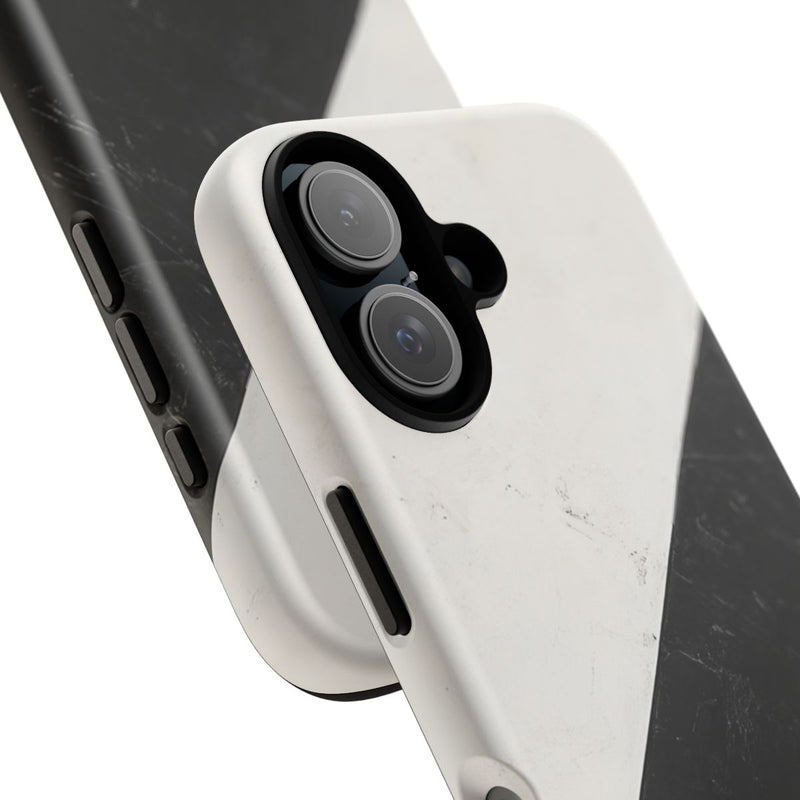 Zwart-Wit Driehoek Vlagontwerp