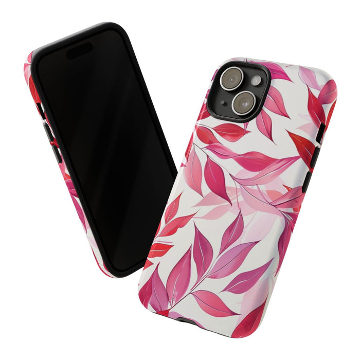 Roze en Rode Bladerenpatroon