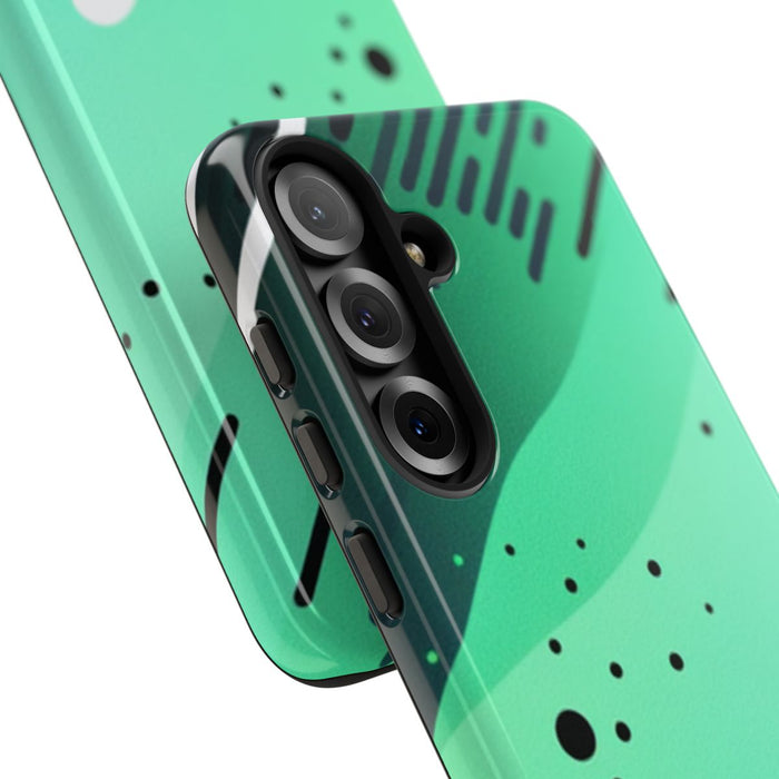 Geometrisch Groen-Zwart Abstract Patroon