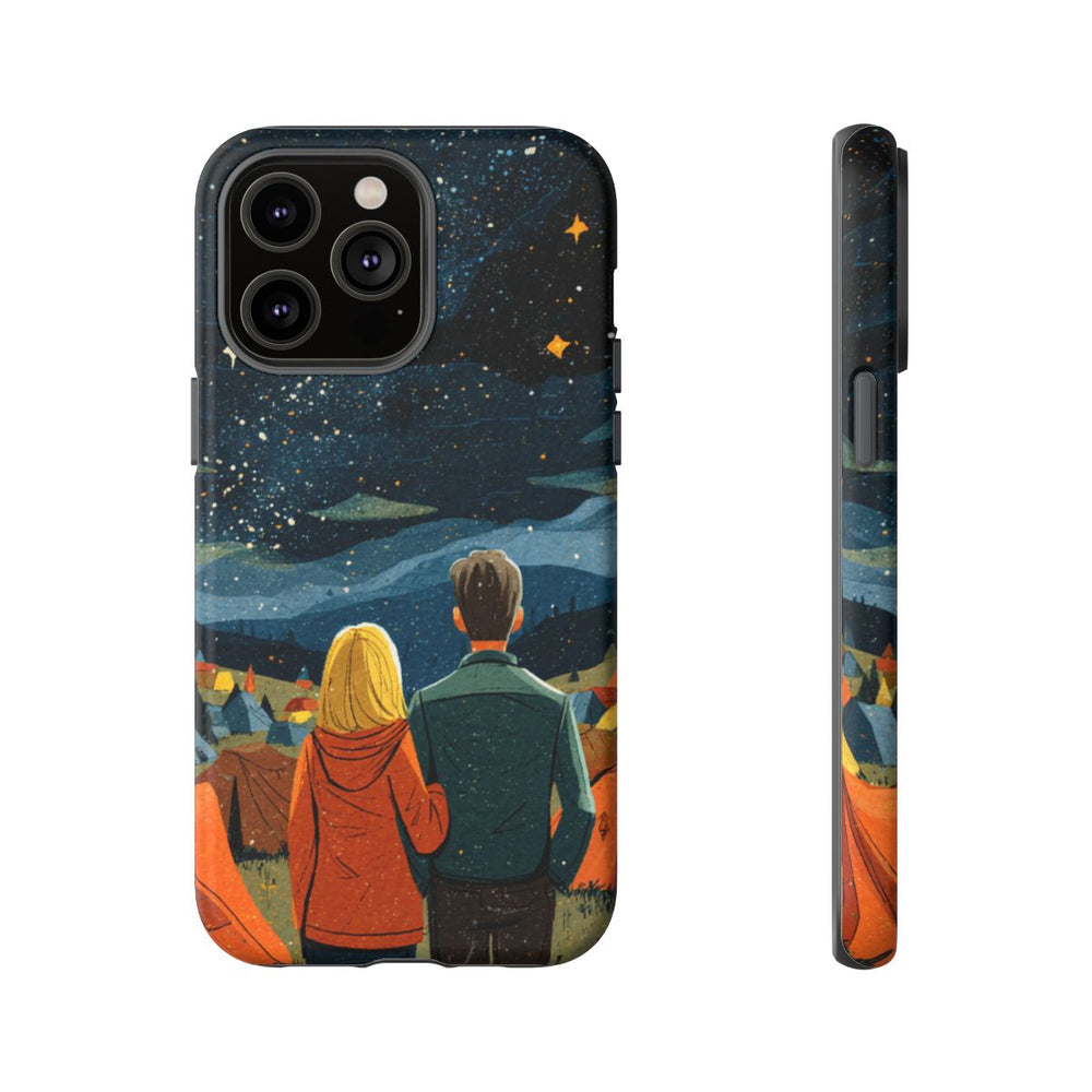 Stelletje Onder Sterrenhemel Tussen Tenten