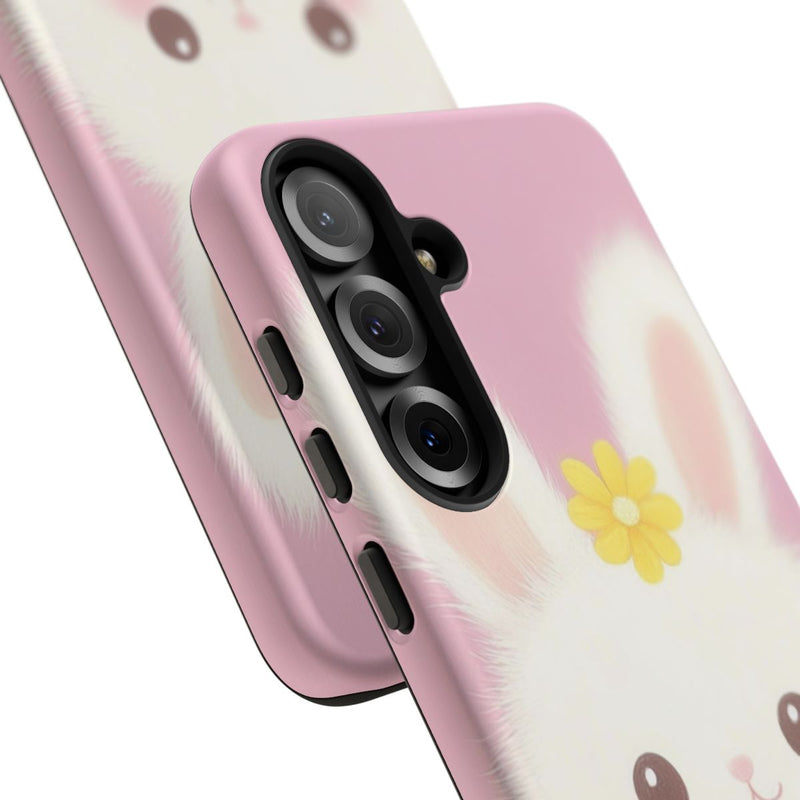 Schattig Wit Konijntje met Gele Bloem