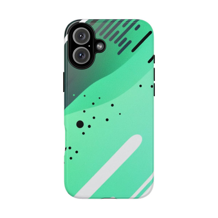 Geometrisch Groen-Zwart Abstract Patroon