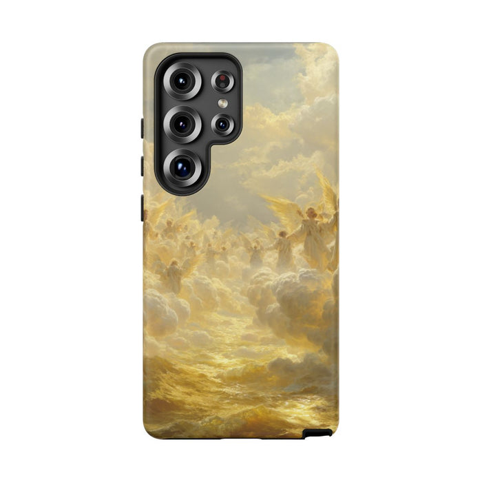 Gouden Engelen in Wolken en Zee