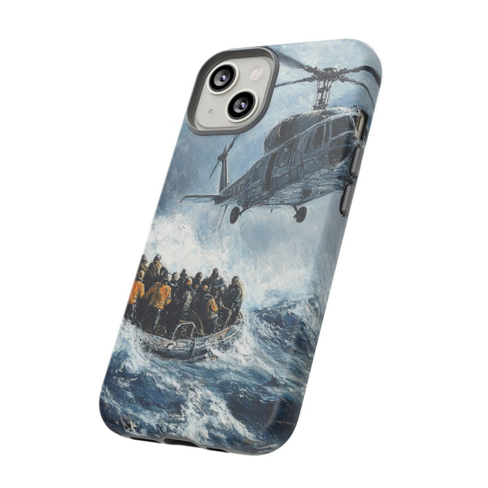 Helikopterredding op Zee Olieverfschilderij