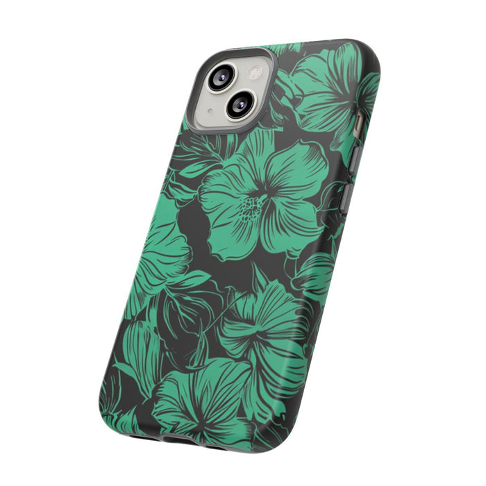 Groen Hawaïaans Bloemenpatroon
